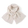 Beige Cable Wool Scarf