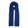Navy Blue Rib Wool Scarf