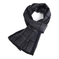 Charcoal Grey Checkered Scarf